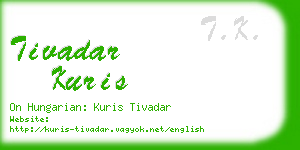 tivadar kuris business card